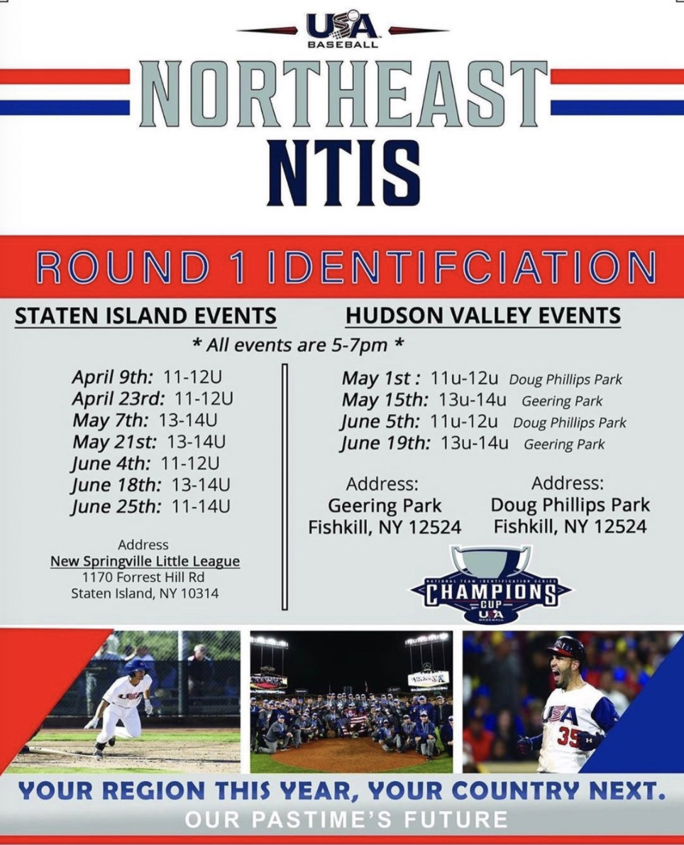 April 9, 2020 June 19, 2020 USA Baseball Northeast NTIS Round 1